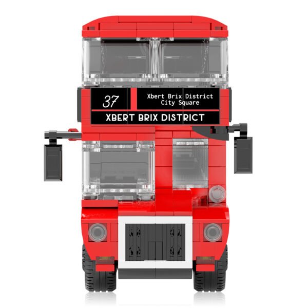 Vintage Double Decker Bus Building Blocks Set