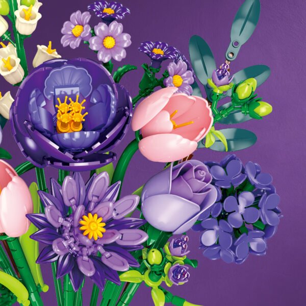 Flowers Rainbow Building Blocks Set