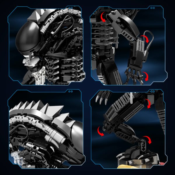 3 Xenomorph Building Blocks Set