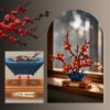 4 Plum Blossom Potted Plant Building Blocks Set
