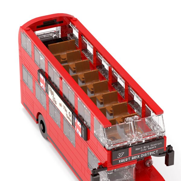 Vintage Double Decker Bus Building Blocks Set