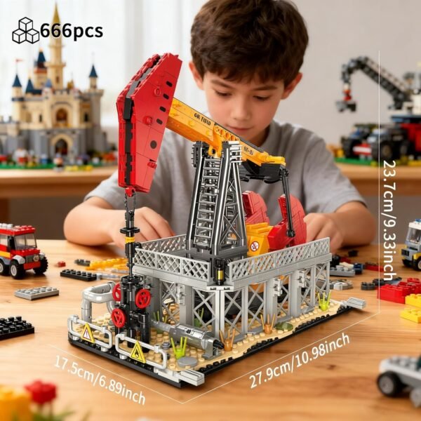 Oil Pumping Machine Building Blocks Set
