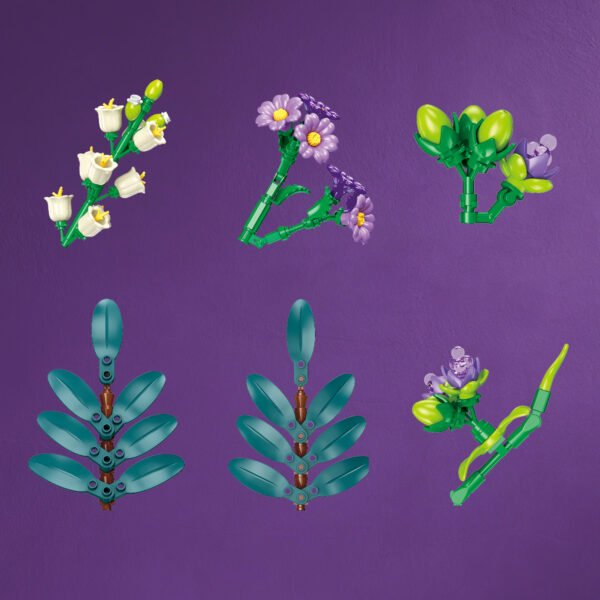 Flowers Rainbow Building Blocks Set