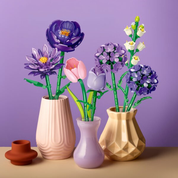 Flowers Rainbow Building Blocks Set