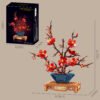 6 Plum Blossom Potted Plant Building Blocks Set