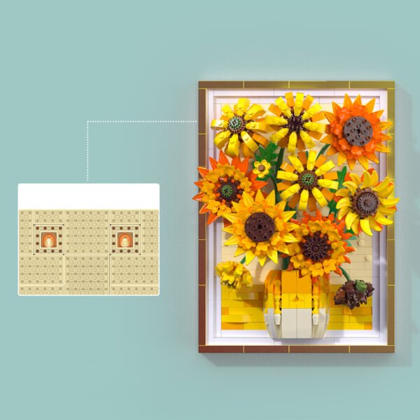 Sunflower Photo Frame Building Blocks Set