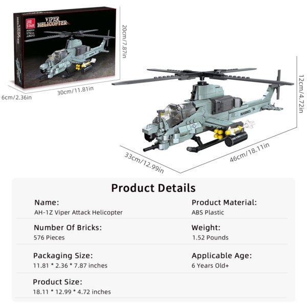 Viper Helicopter Building Blocks Set
