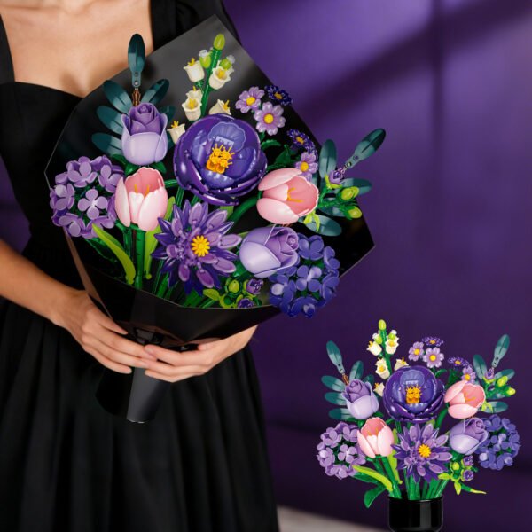 Flowers Rainbow Building Blocks Set