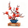 JJ9257 Plum Blossom Potted Plant Building Blocks Set