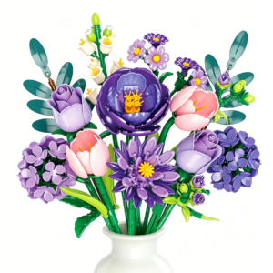 Flowers Rainbow Building Blocks Set