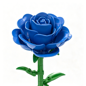 Blooming Blue Rose Building Block Set