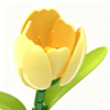 Yellow Tulip Building Block Flower Set