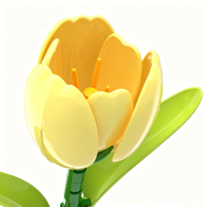Yellow Tulip Building Block Flower Set