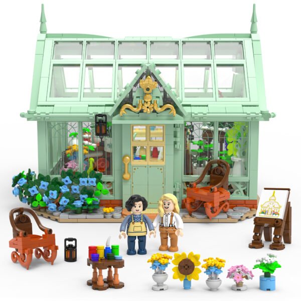 French Style Flower House Building Blocks Set