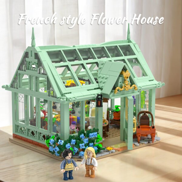 French Style Flower House Building Blocks Set