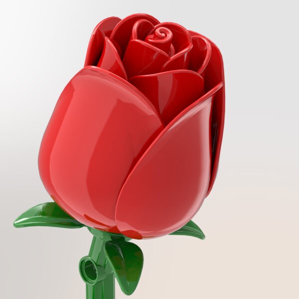 Red Rose Bud Building Block Set