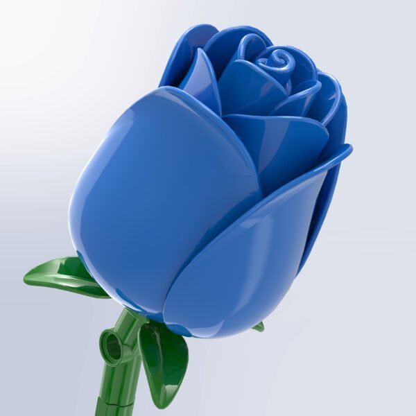 主图3 Blue Rose Bud Building Block Set