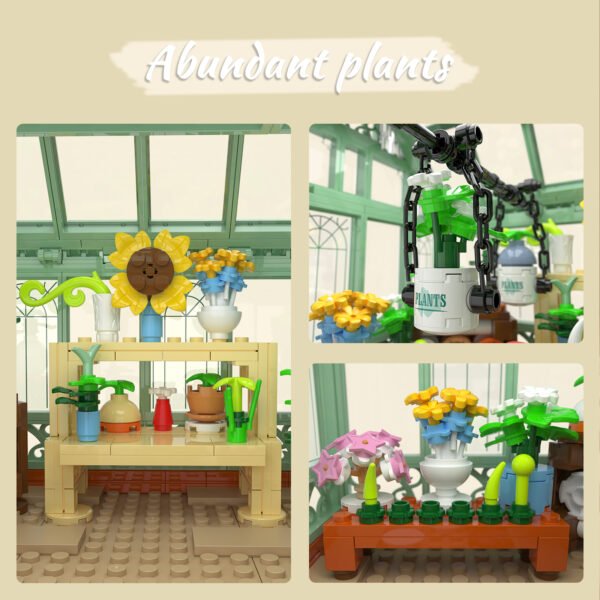 French Style Flower House Building Blocks Set