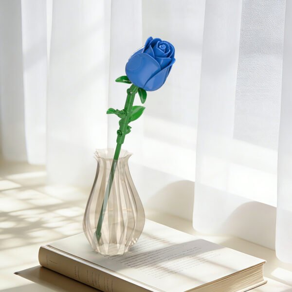 主图4 Blue Rose Bud Building Block Set