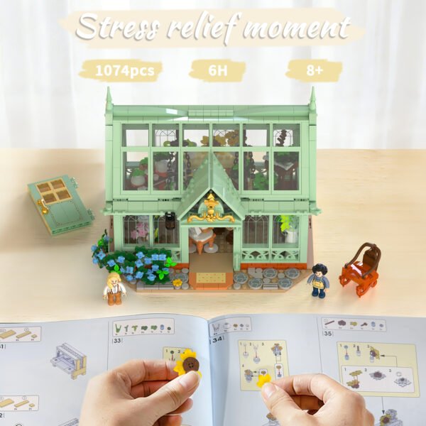 French Style Flower House Building Blocks Set