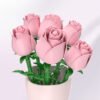 Pink Rose Bud Building Block Set