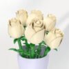 Cream Rose Bud Building Block Set