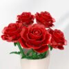 Blooming Red Rose Building Block Set