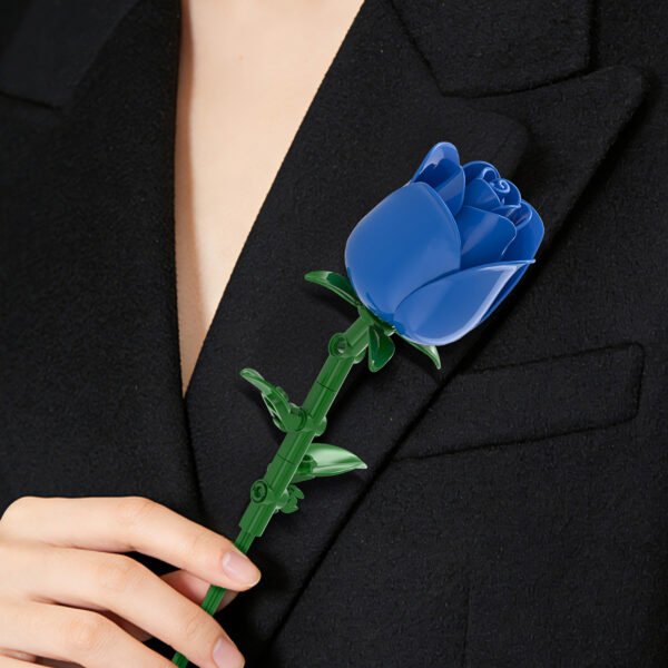 主图6 Blue Rose Bud Building Block Set