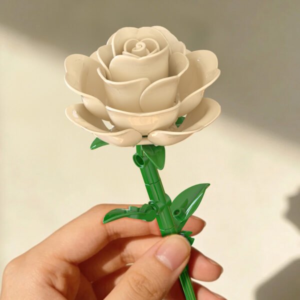 主图6 Blooming Cream Rose Building Block Set