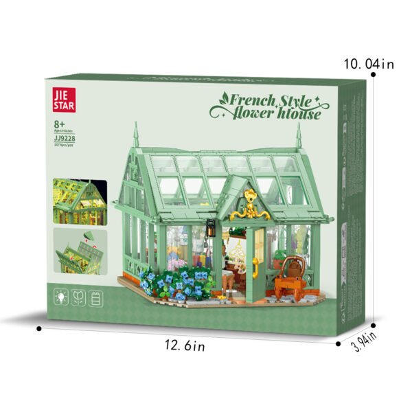 French Style Flower House Building Blocks Set