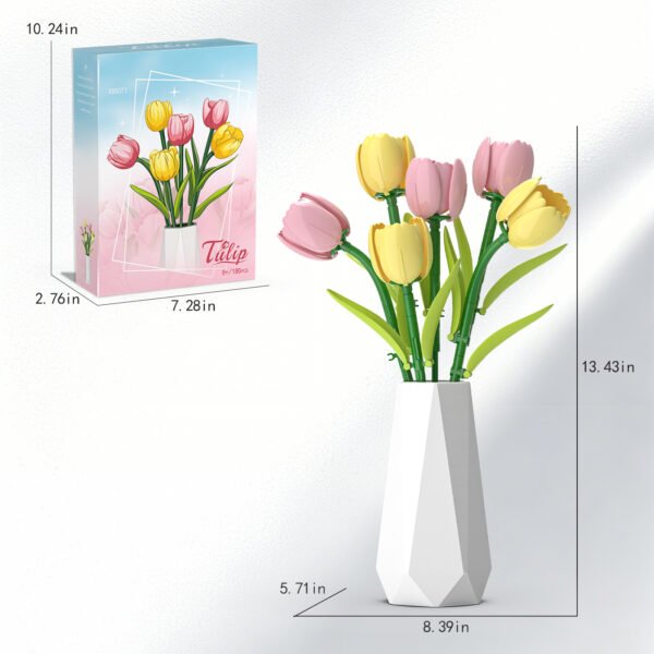 Tulip Bouquet Building Block Flower Set