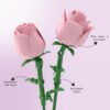 Pink Rose Bud Building Block Set