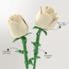 Cream Rose Bud Building Block Set