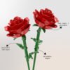 Blooming Red Rose Building Block Set