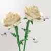 主图7 Blooming Cream Rose Building Block Set