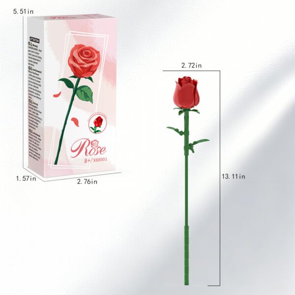 Red Rose Bud Building Block Set
