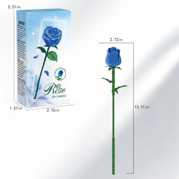 主图8 Blue Rose Bud Building Block Set
