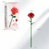 Blooming Red Rose Building Block Set