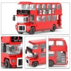 Vintage Double Decker Bus Building Blocks Set - Image 3