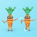 Funny Carrot Happy Plant Building Block Set - Image 3