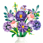 Flowers Rainbow Building Blocks Set