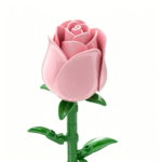 Pink Rose Bud Building Block Set