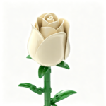 Cream Rose Bud Building Block Set