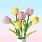 Tulip Bouquet Building Block Flower Set - Image 2