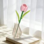 Pink Tulip Building Block Flower Set - Image 4