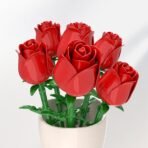 Red Rose Bud Building Block Set - Image 5