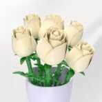 Cream Rose Bud Building Block Set - Image 5