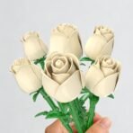 Cream Rose Bud Building Block Set - Image 6