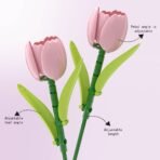 Pink Tulip Building Block Flower Set - Image 7