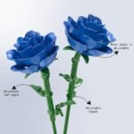 Blooming Blue Rose Building Block Set - Image 7